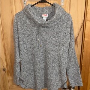 Ruby Rd. Gray Cowl Neck Sweater